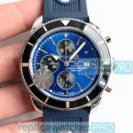 Swiss Replica Breitling Superocean Heritage Watch Blue Dial With Rubber Strap